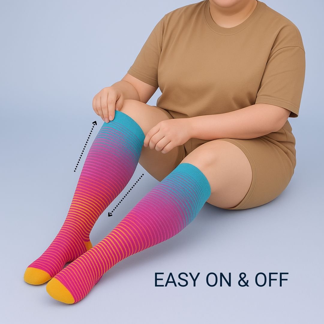Extra Wide Compression Socks - Socks Relief