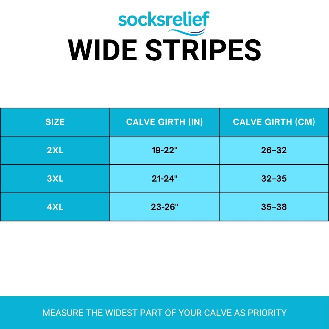 Extra Wide Compression Socks - Socks Relief